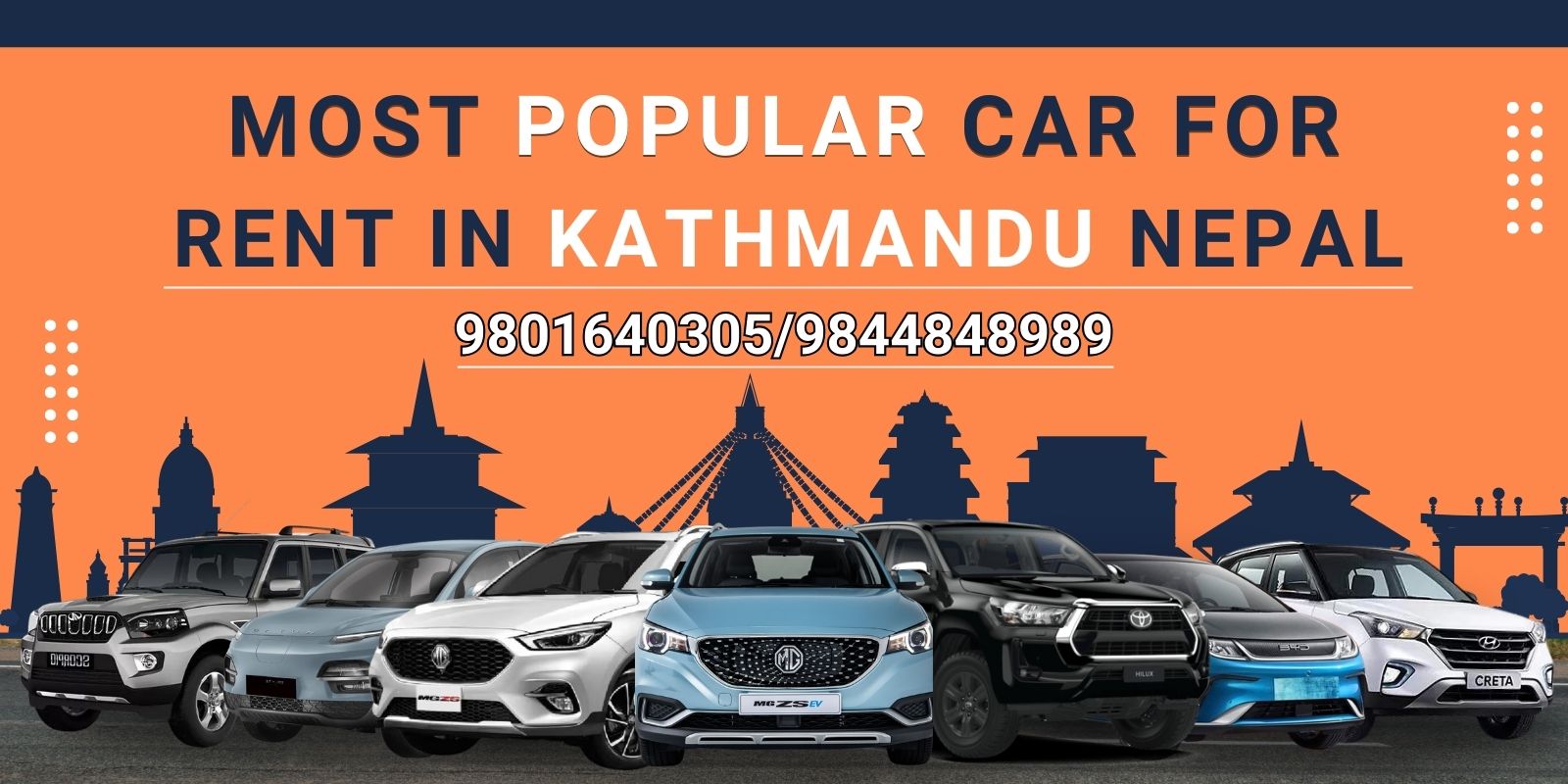 Most popular car for rent in Kathmandu Nepal
